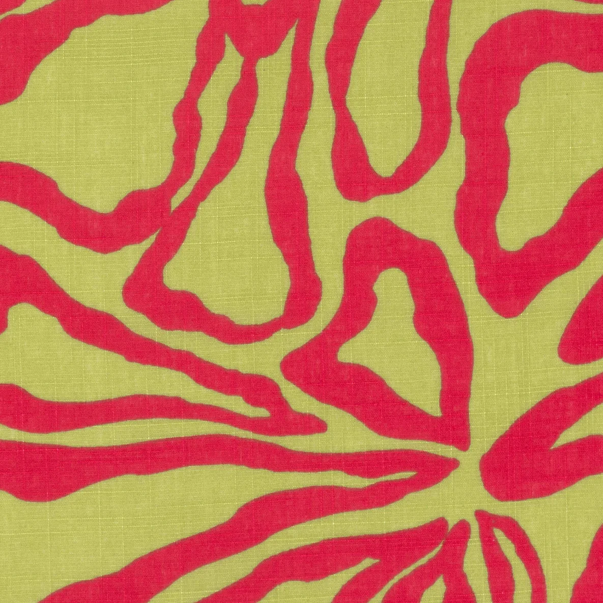 Baumwoll-Viskose Leinenoptik Große Blüten Grün