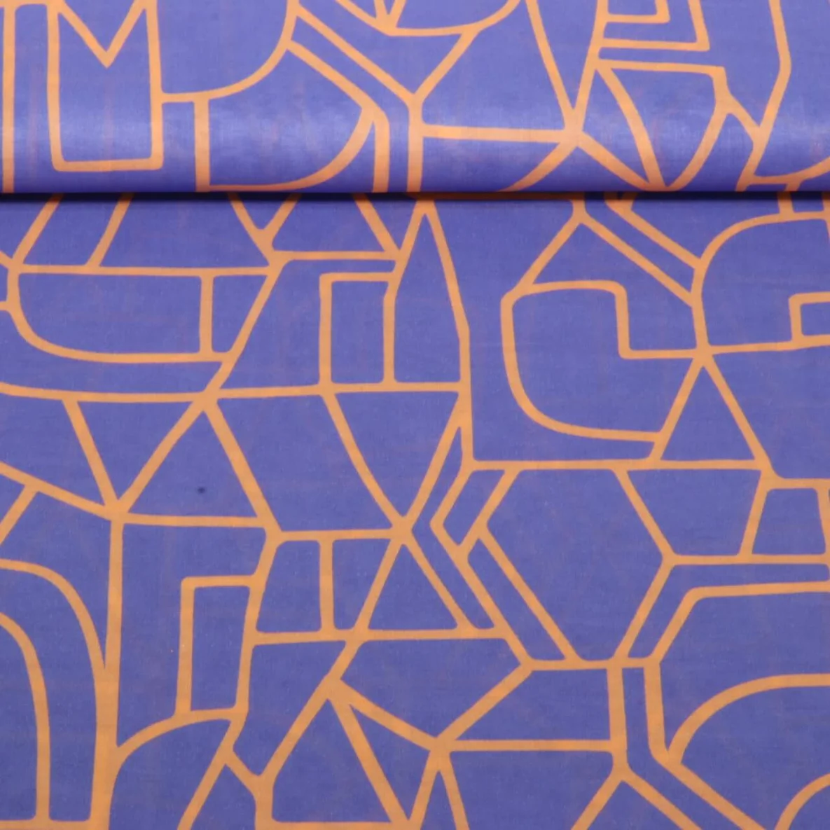 Baumwoll-Voile - Nerida Hansen Digitaldruck Town Blau