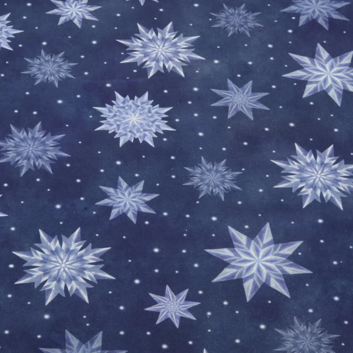 Baumwoll-Webware Eissterne Blau