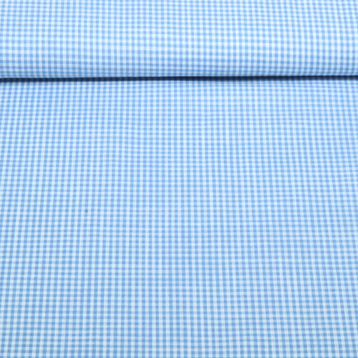 Baumwoll-Webware Karo Blau
