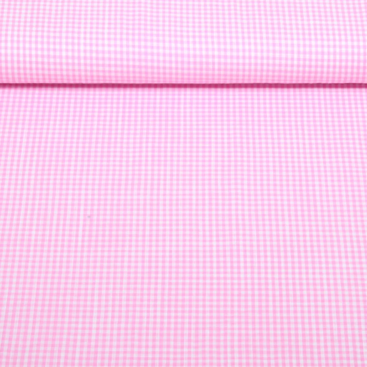 Baumwoll-Webware Karo Rosa