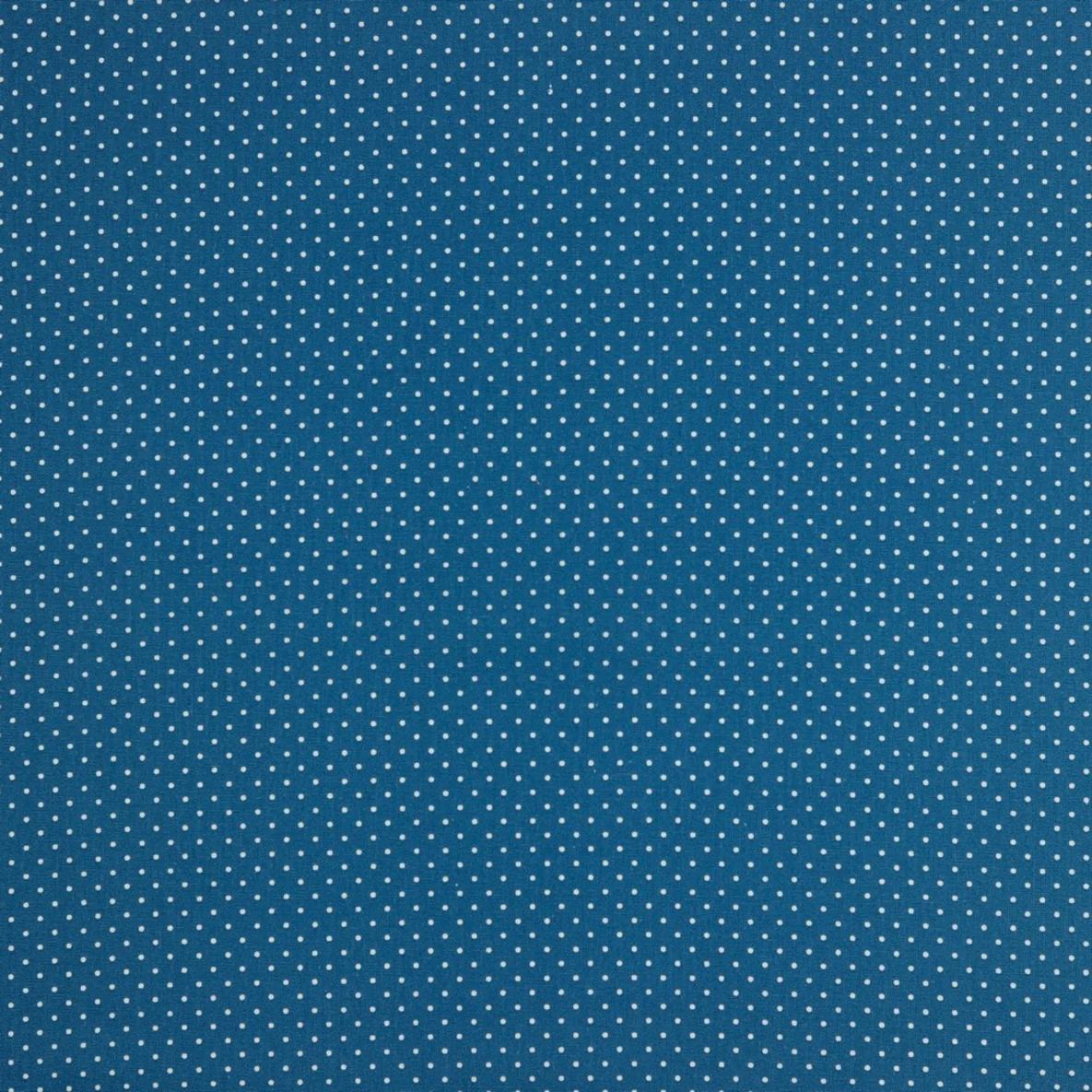 Baumwolle Popeline Minipunkte Blau Weiß