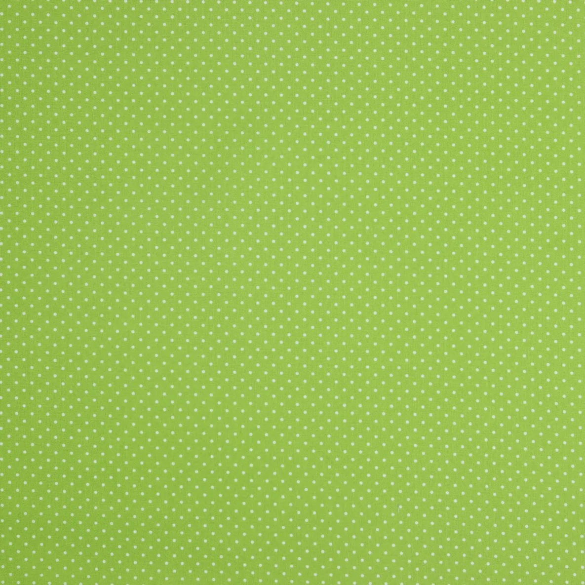 Baumwolle Popeline Minipunkte Lime Weiß