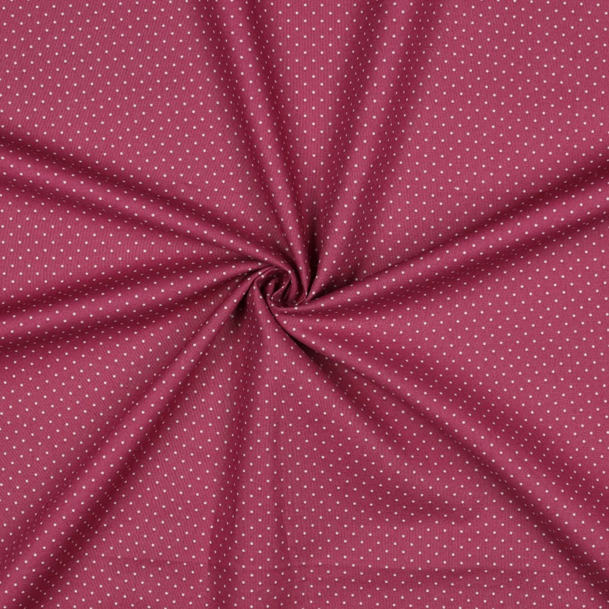 Baumwolle Popeline Minipunkte Mauve Weiß