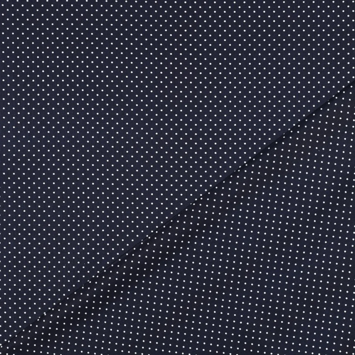 Baumwolle Popeline Minipunkte Navy Weiß