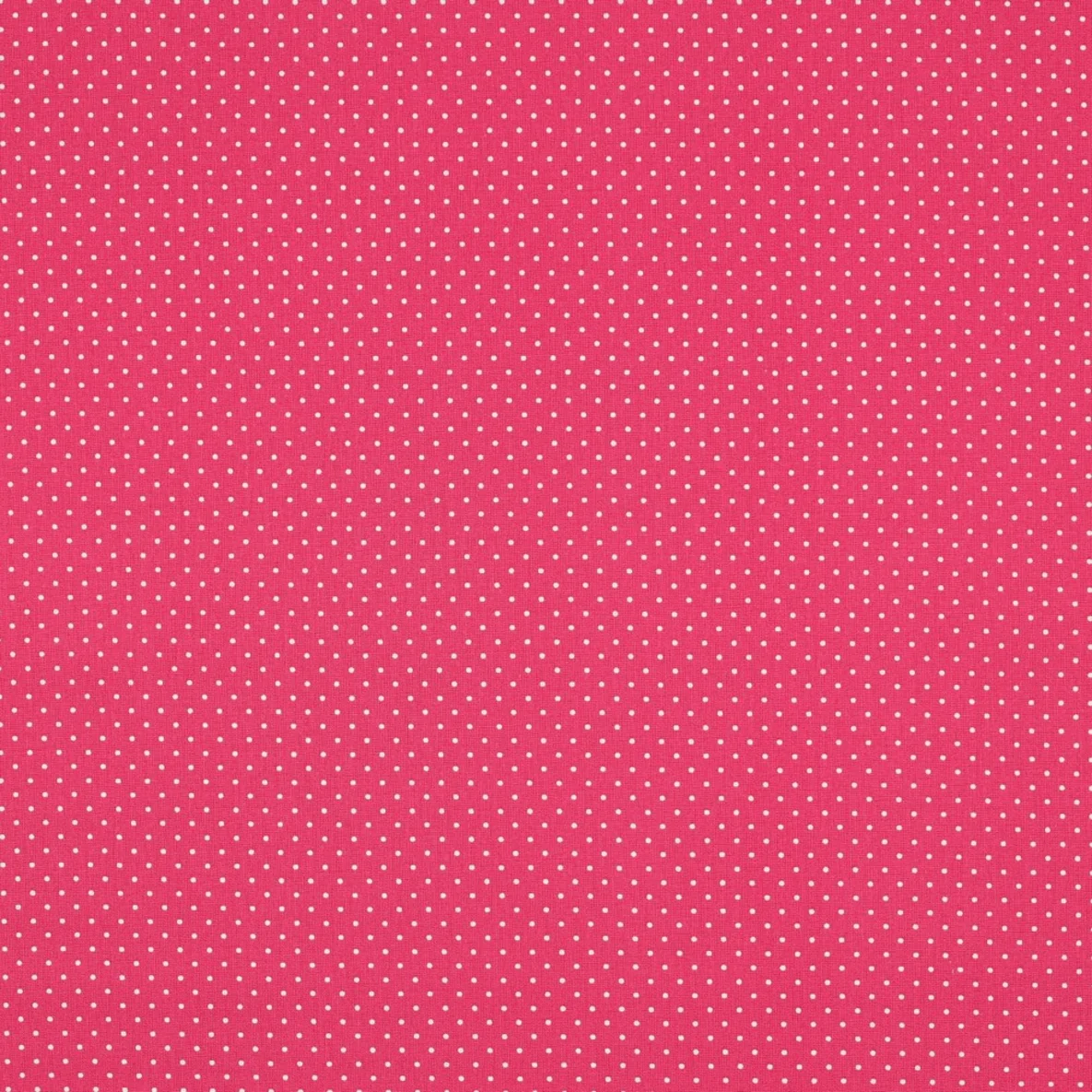 Baumwolle Popeline Minipunkte Pink Weiß