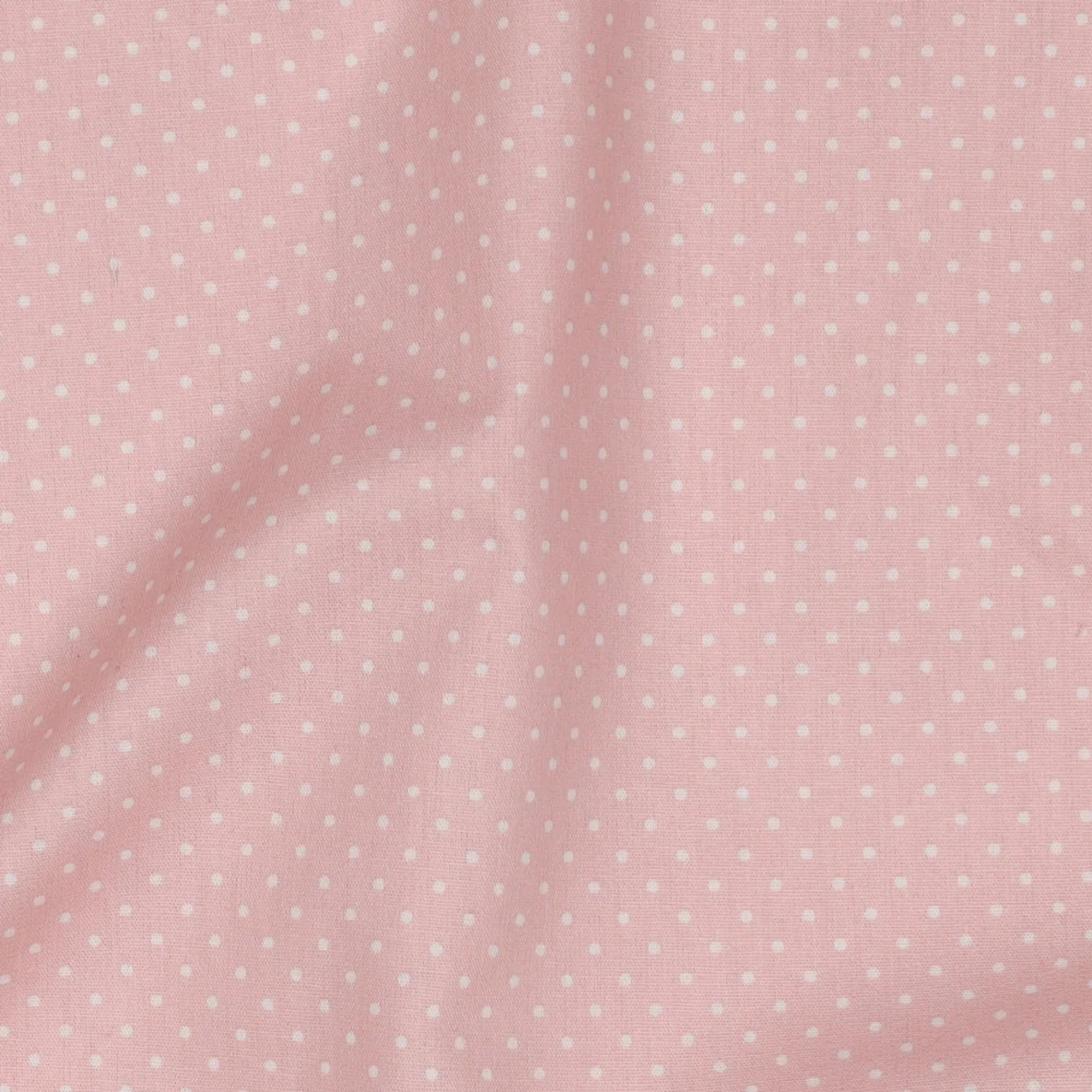 Baumwolle Popeline Minipunkte Rosa Weiß