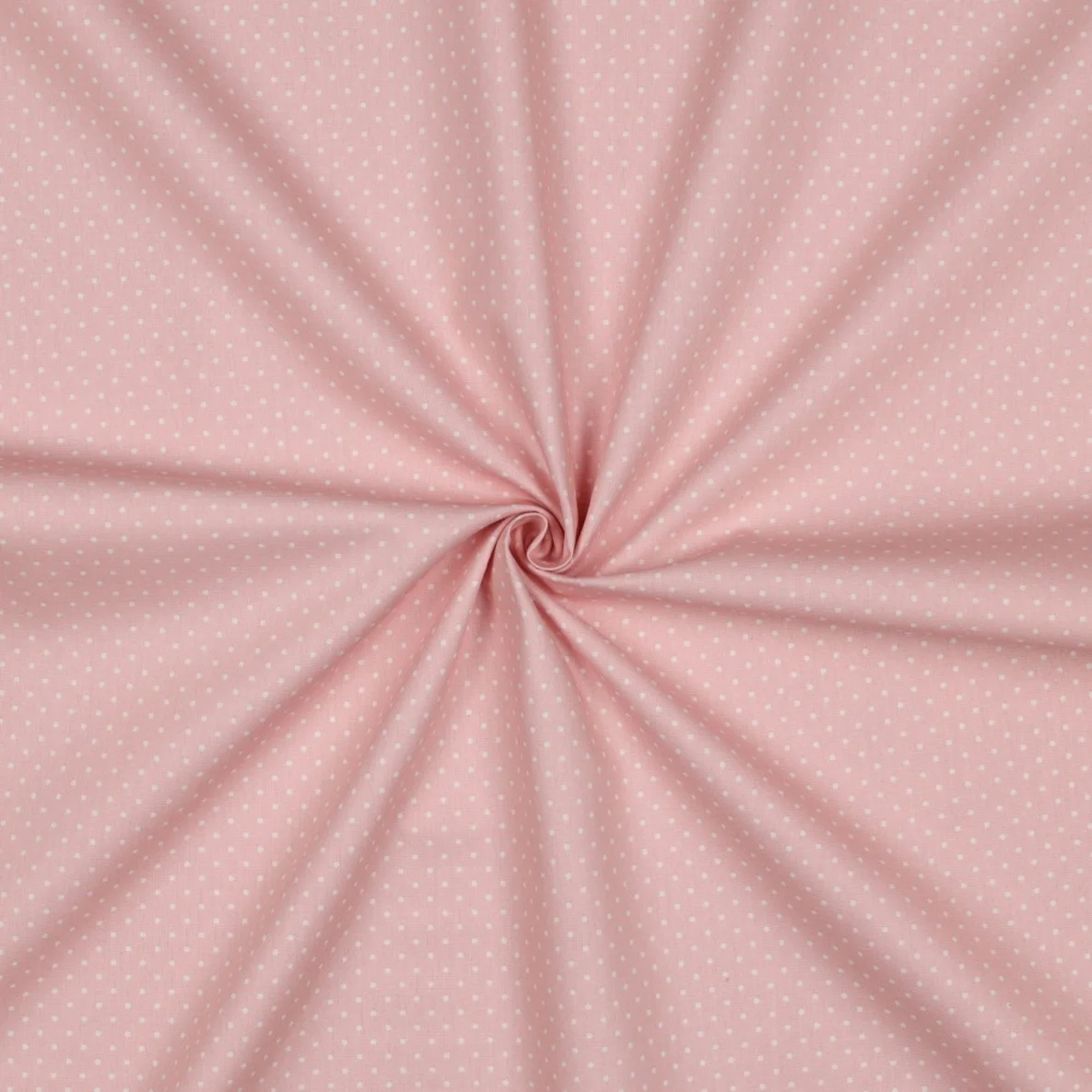 Baumwolle Popeline Minipunkte Rosa Weiß