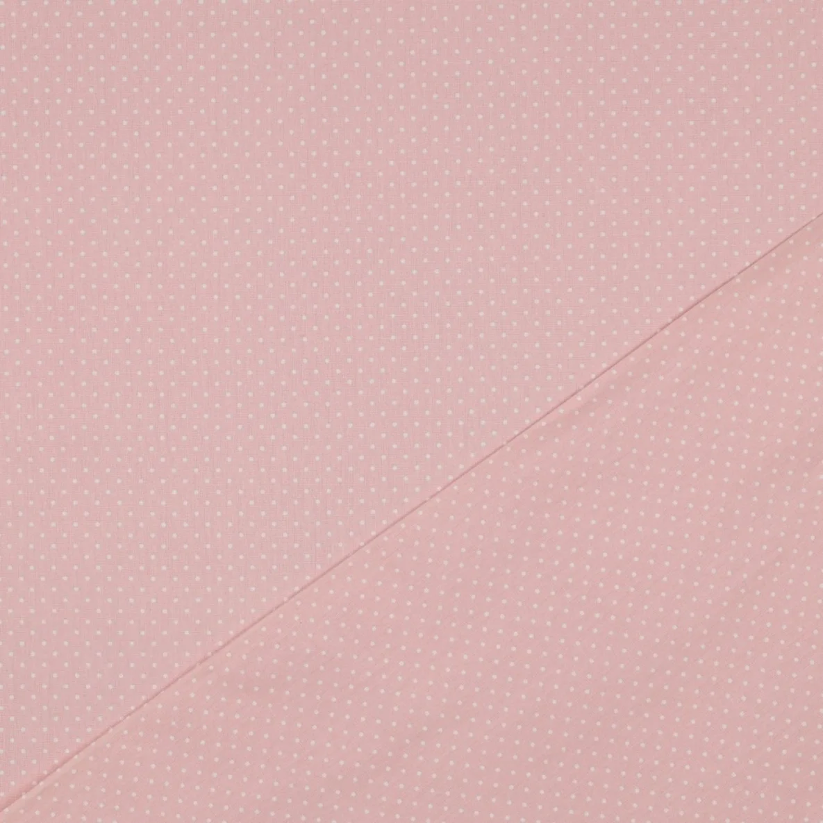 Baumwolle Popeline Minipunkte Rosa Weiß