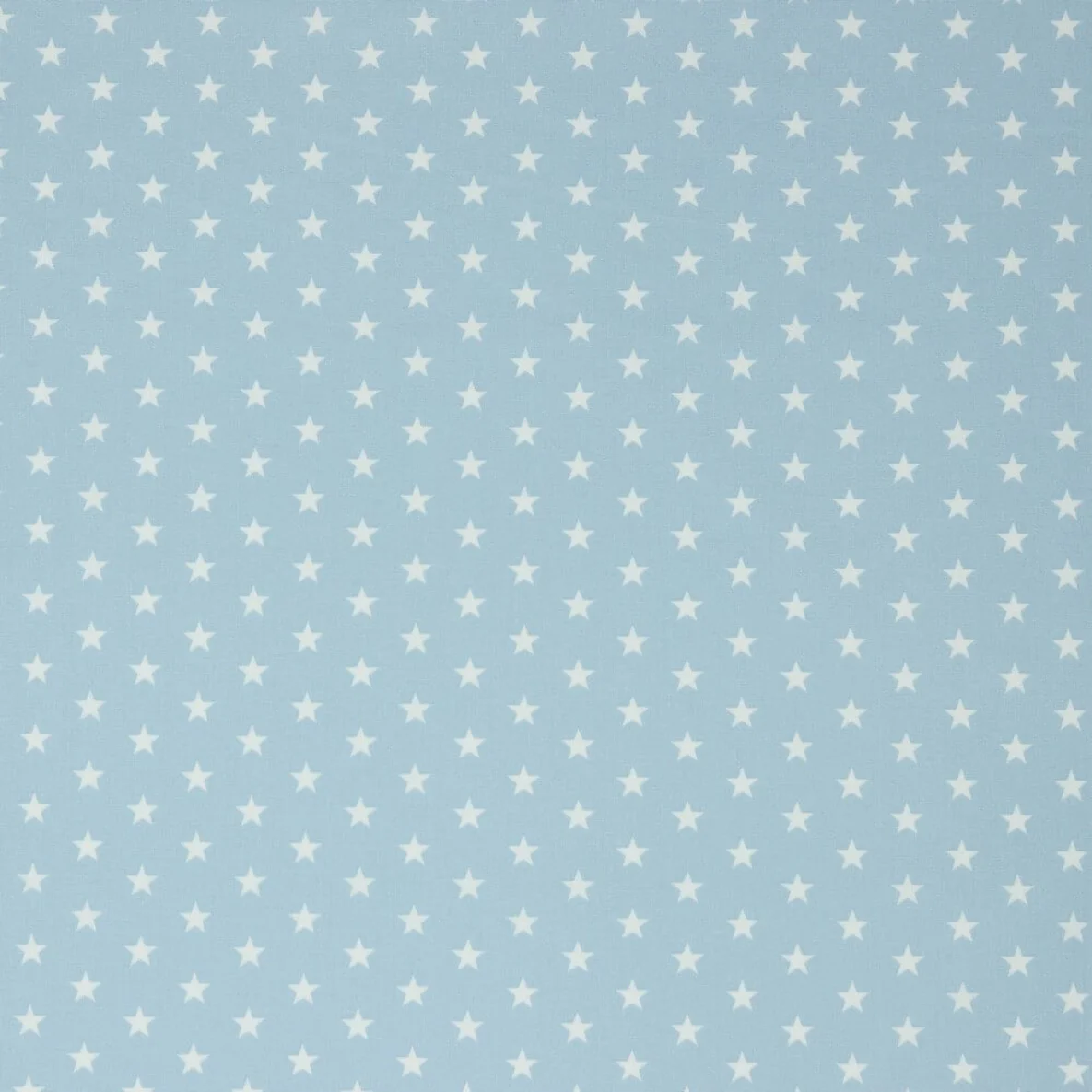 Baumwolle Popeline Sterne Hellblau Weiß