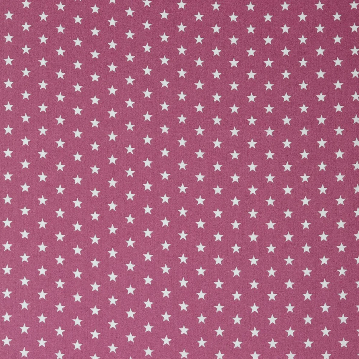 Baumwolle Popeline Sterne Mauve Weiß