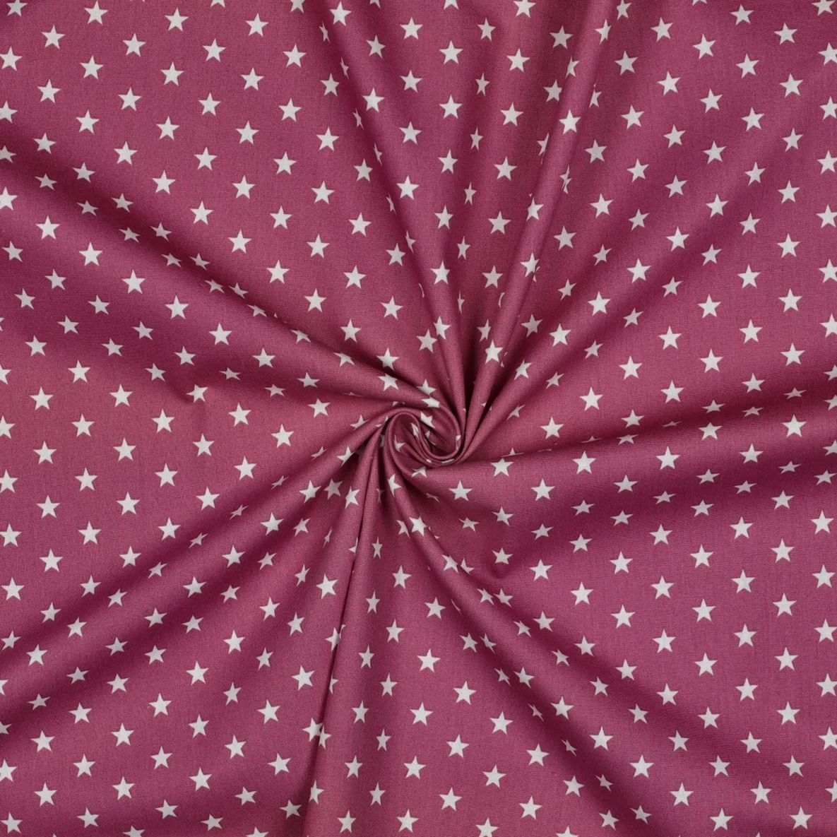 Baumwolle Popeline Sterne Mauve Weiß