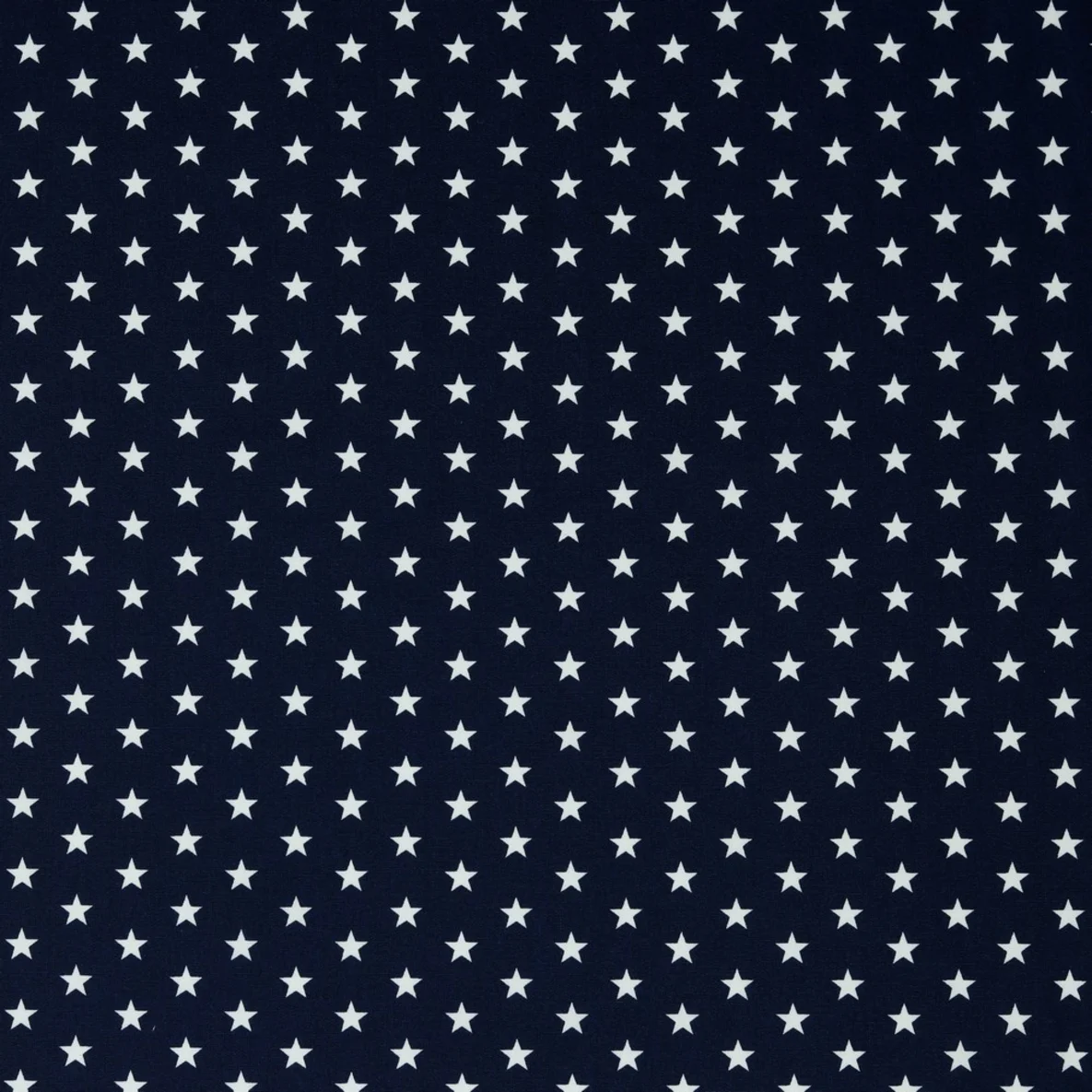 Baumwolle Popeline Sterne Navy Weiß