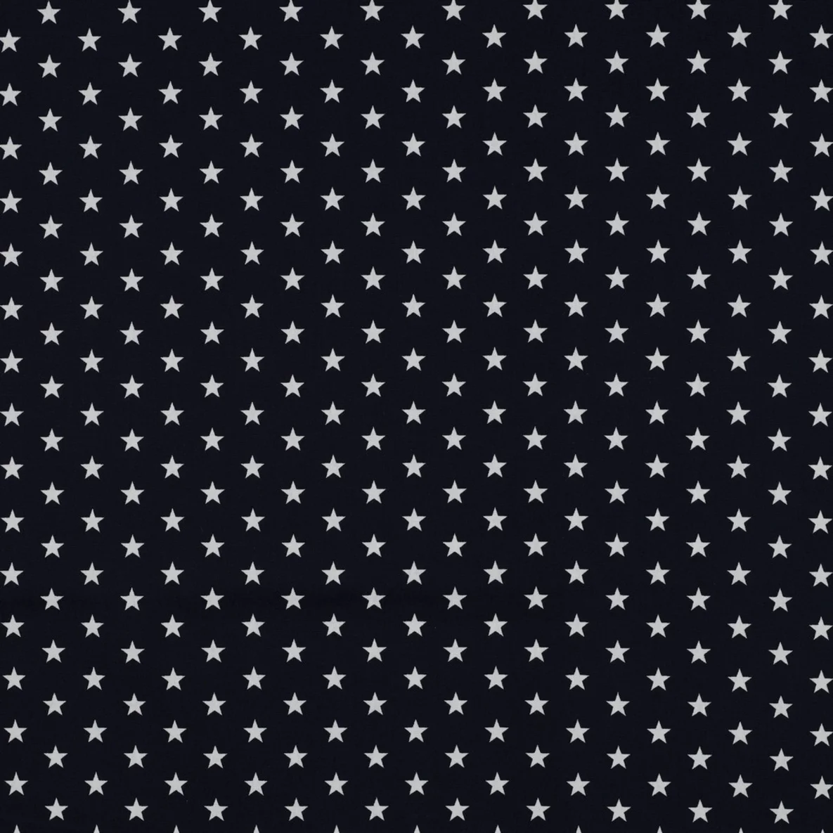 Baumwolle Popeline Sterne Navy Weiß