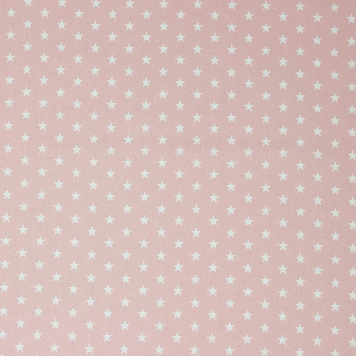 Baumwolle Popeline Sterne Rosa Weiß
