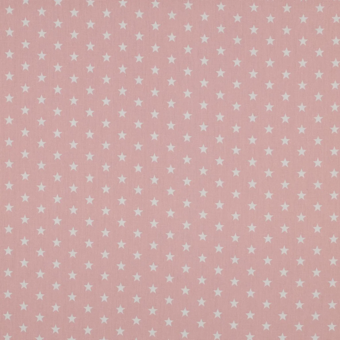 Baumwolle Popeline Sterne Rosa Weiß