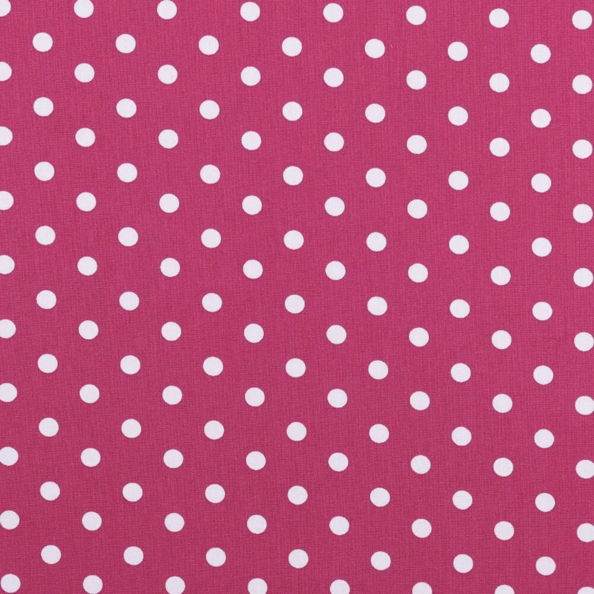 Baumwolle Popeline große Punkte Pink Weiß