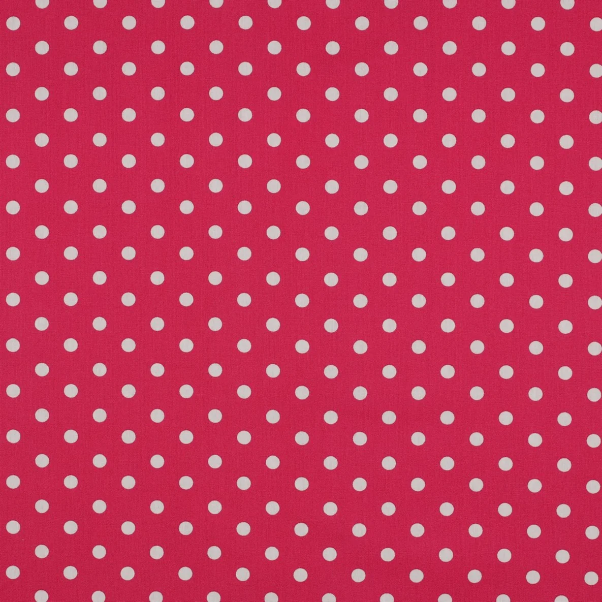 Baumwolle Popeline große Punkte Pink Weiß