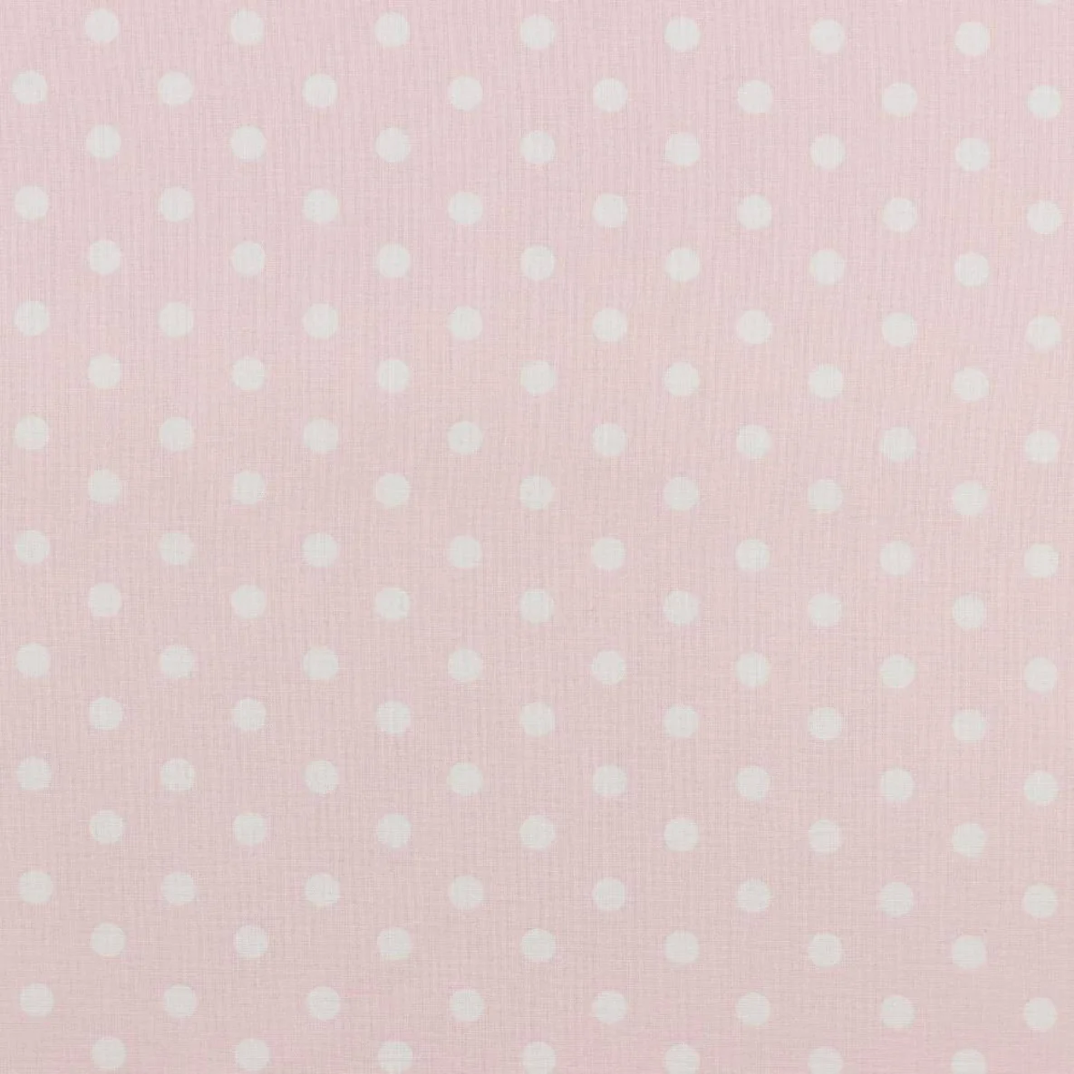 Baumwolle Popeline große Punkte Rosa Weiß