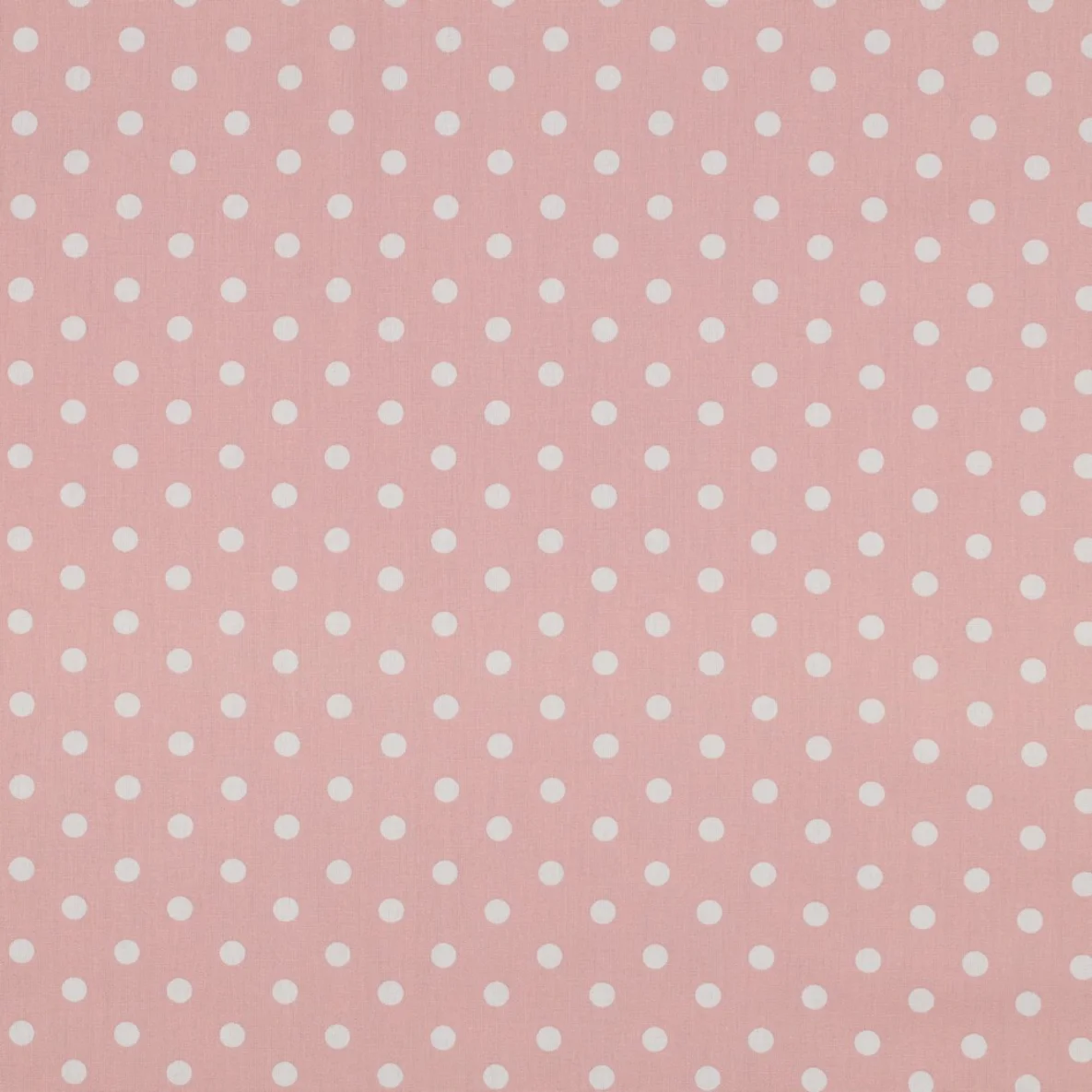 Baumwolle Popeline große Punkte Rosa Weiß