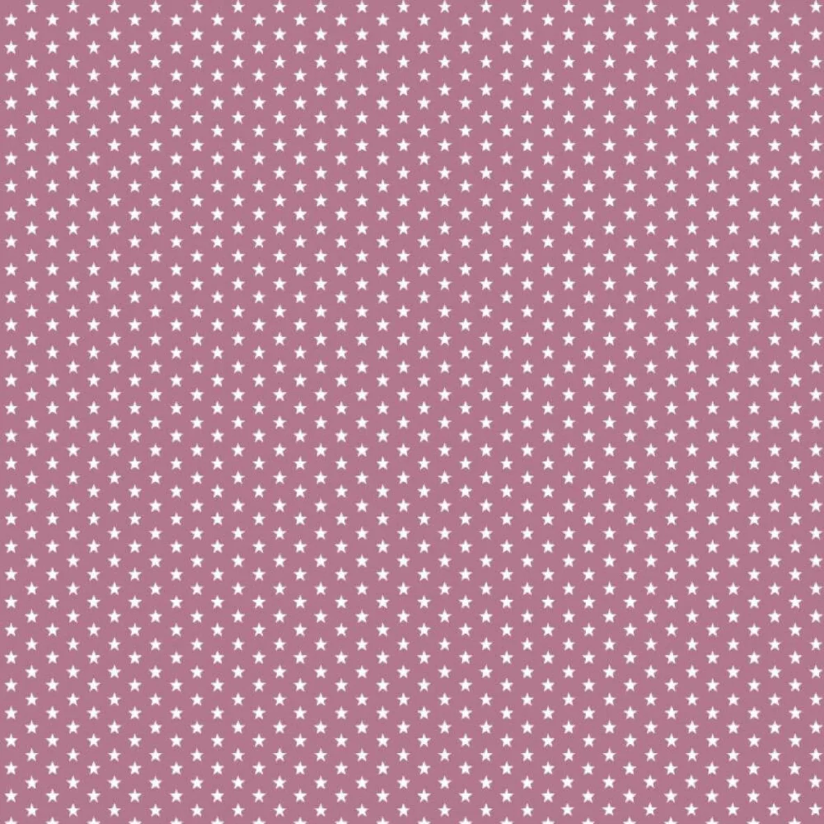 Baumwolle Popeline kleine Sterne Mauve Weiß