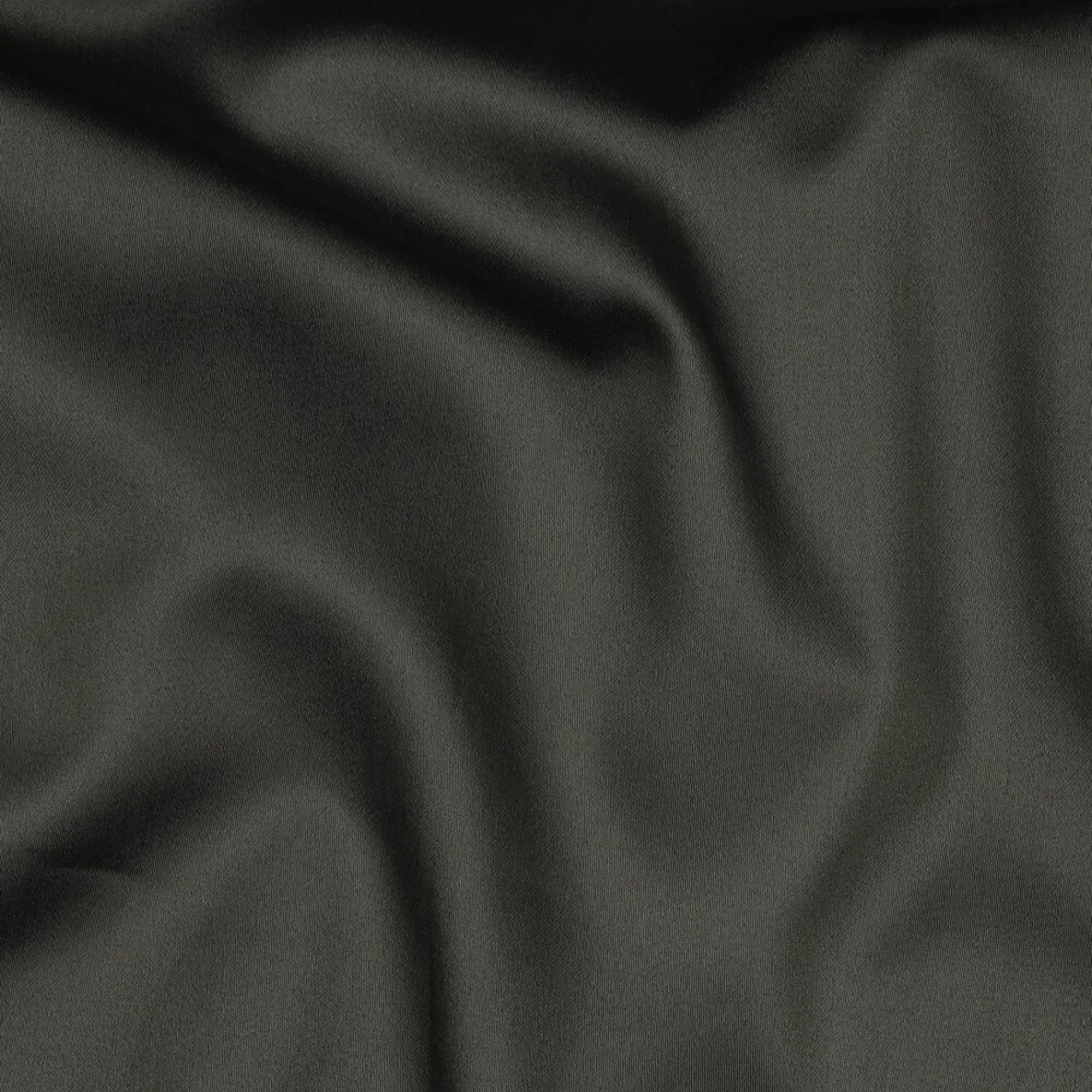 Baumwolle Satin  "Ida" Uni Armeegrün