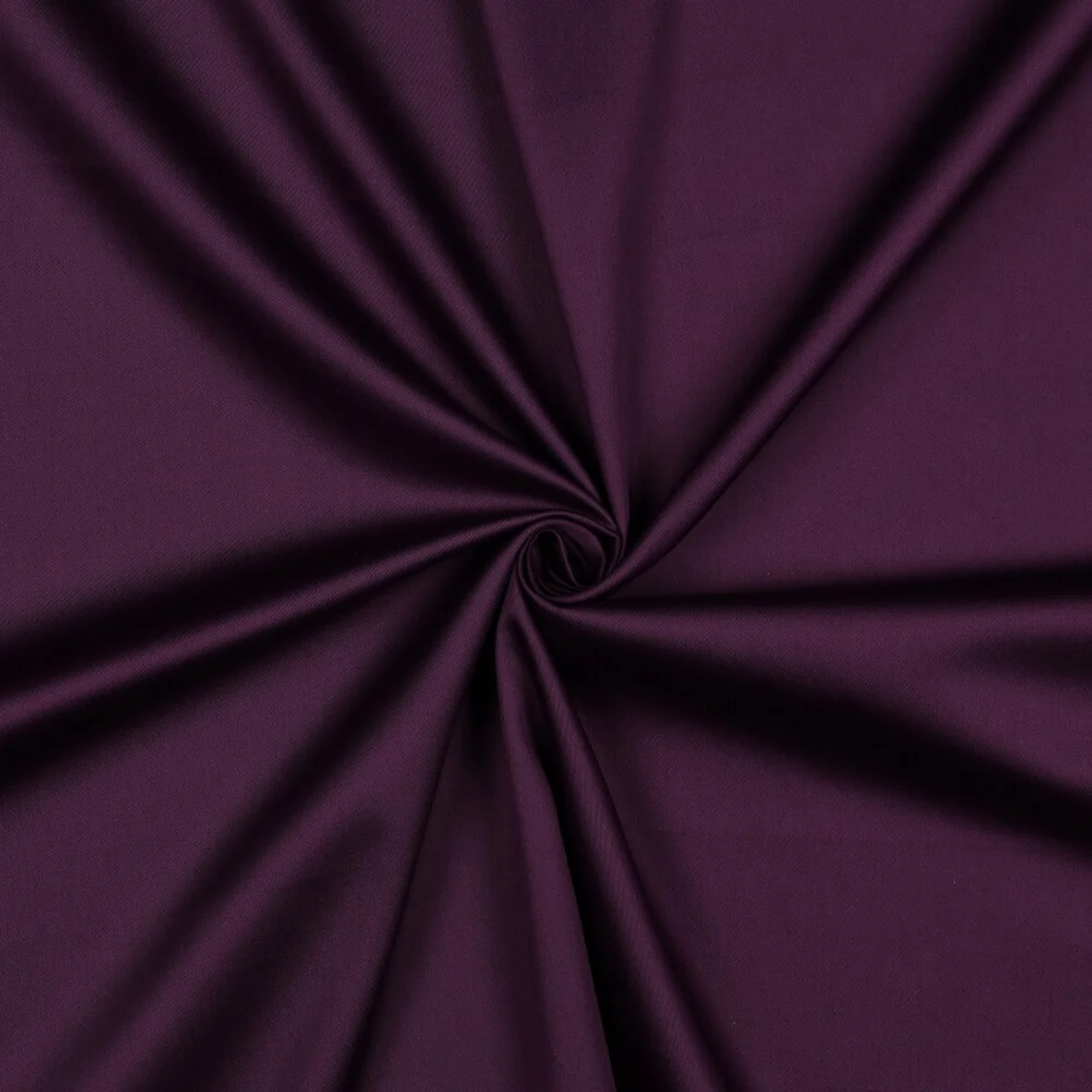 Baumwolle Satin  "Ida" Uni Aubergine