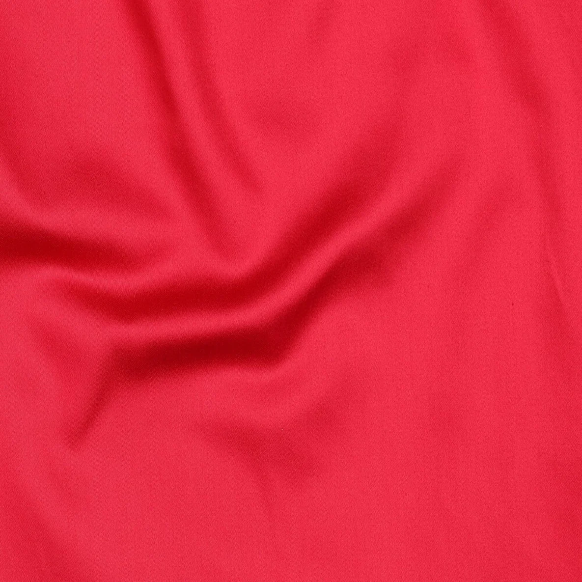 Baumwolle Satin  "Ida" Uni Kirschrot