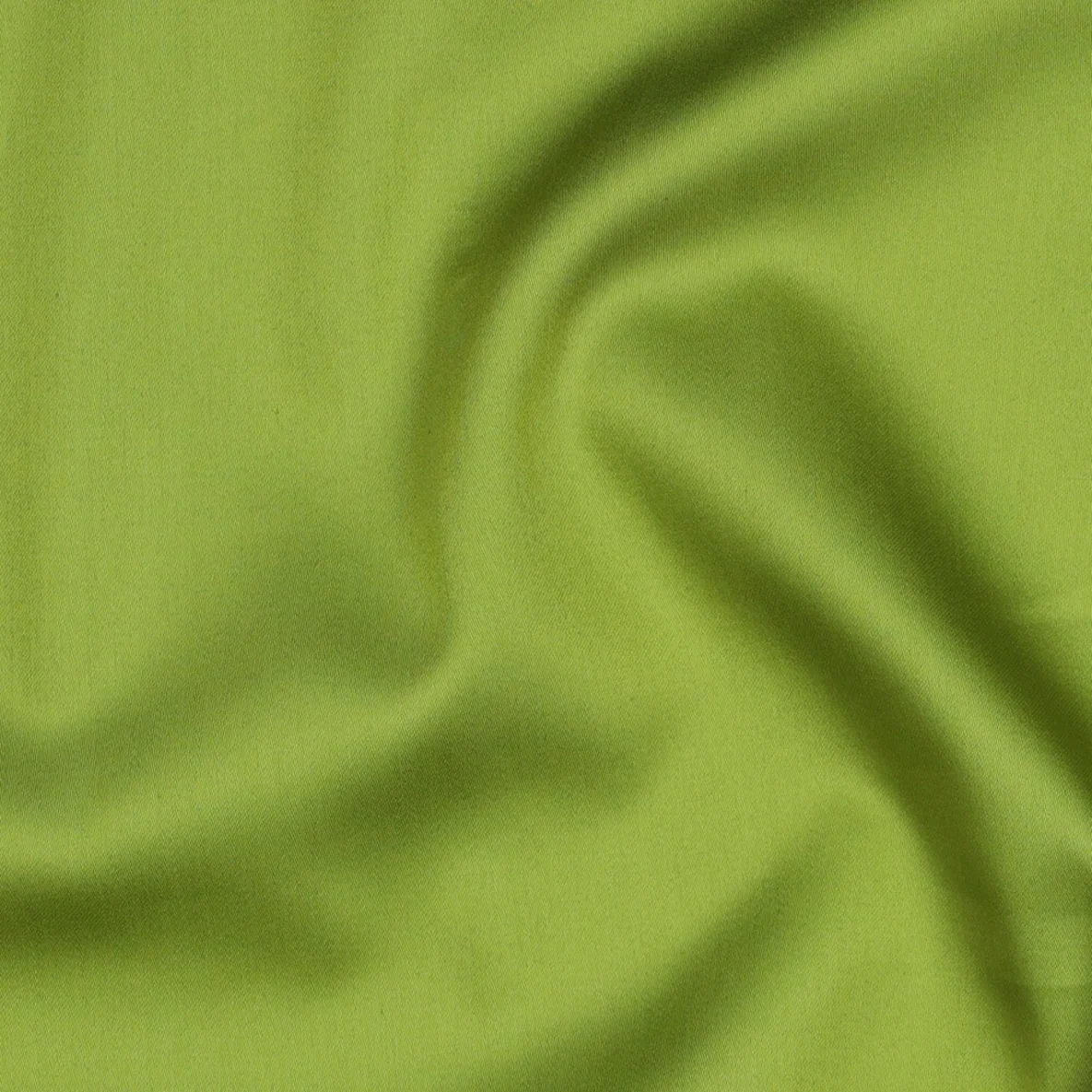Baumwolle Satin  "Ida" Uni Kiwigrün