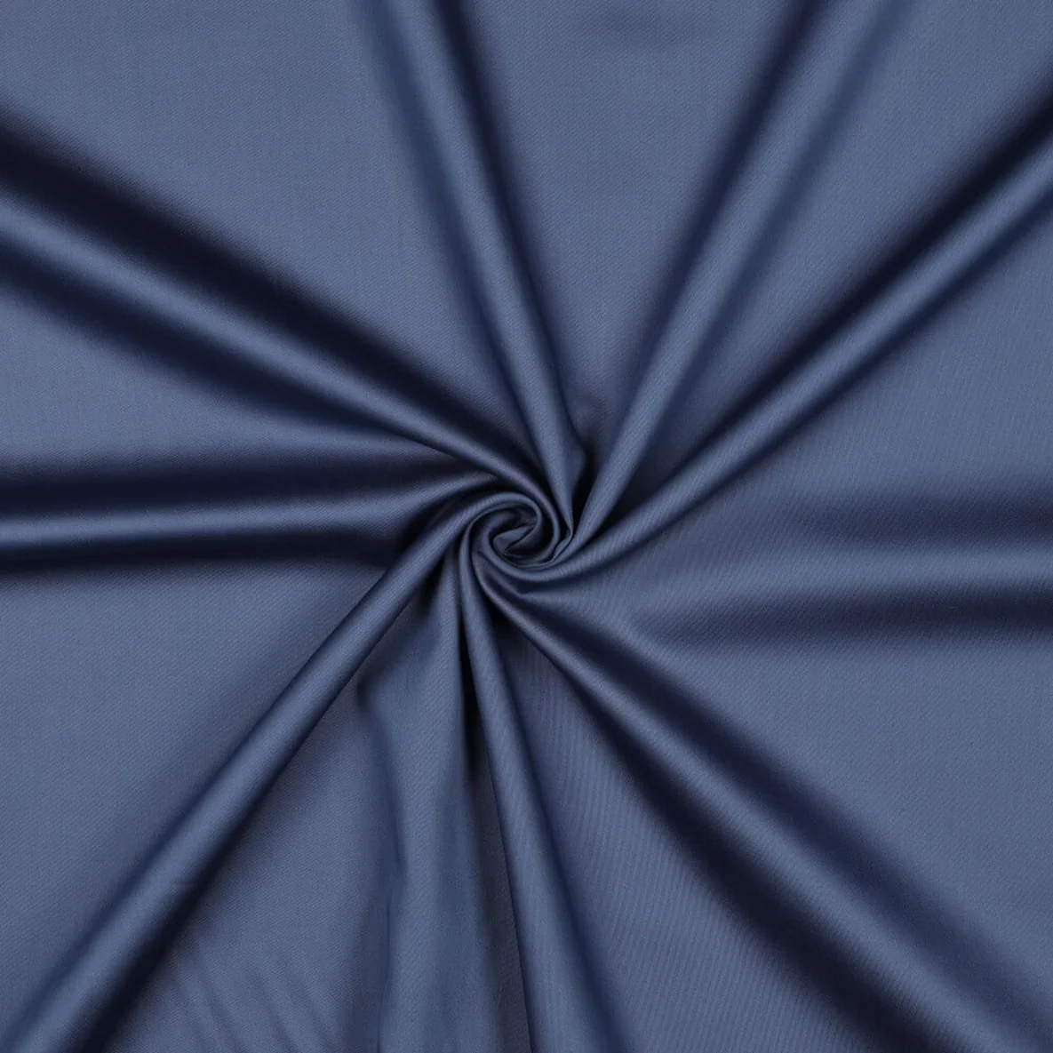 Baumwolle Satin  "Ida" Uni Mitternachtsblau