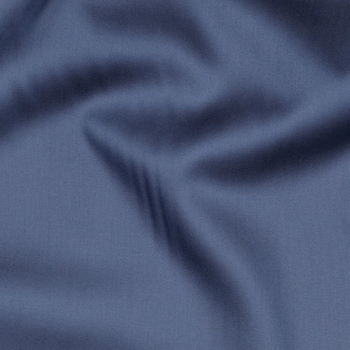 Baumwolle Satin  "Ida" Uni Mitternachtsblau