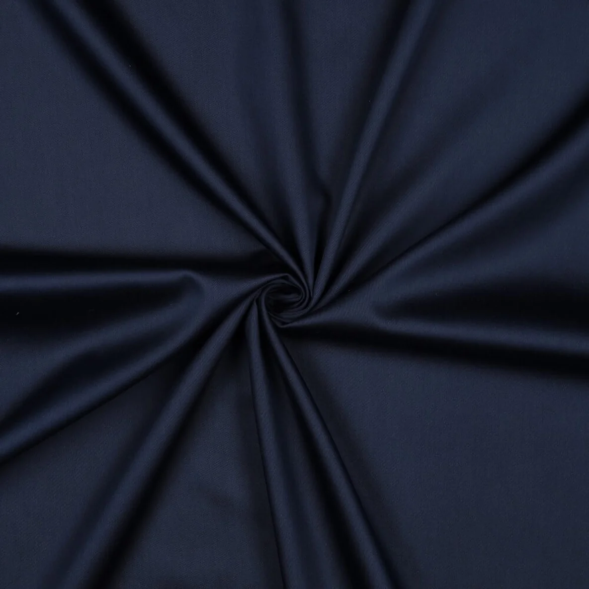 Baumwolle Satin  "Ida" Uni Navy