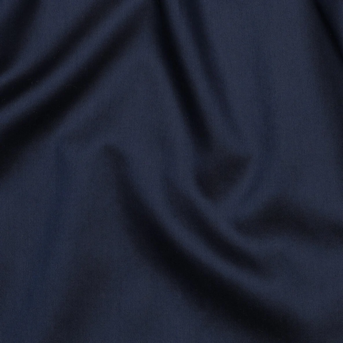 Baumwolle Satin  "Ida" Uni Navy