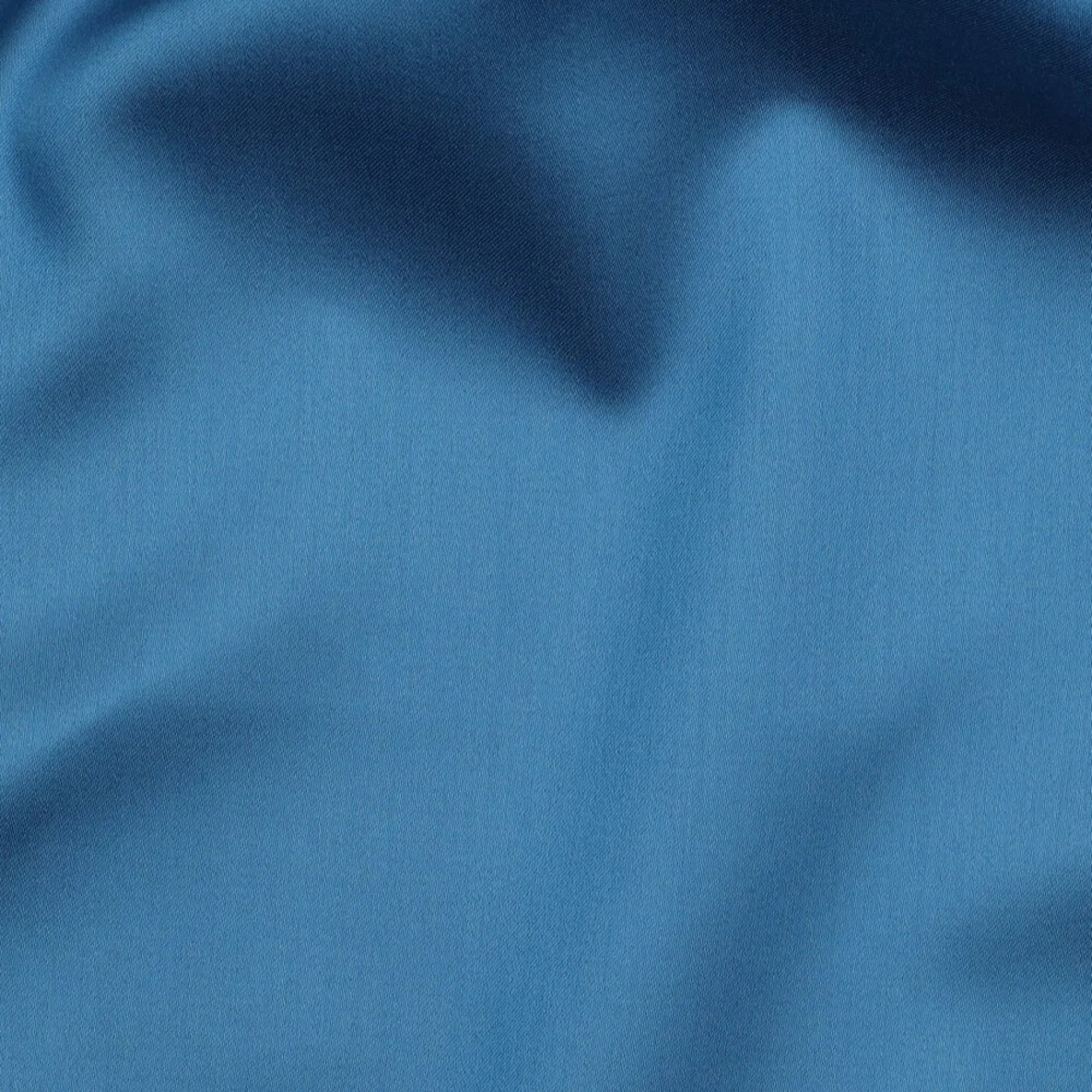 Baumwolle Satin  "Ida" Uni Petrolblau