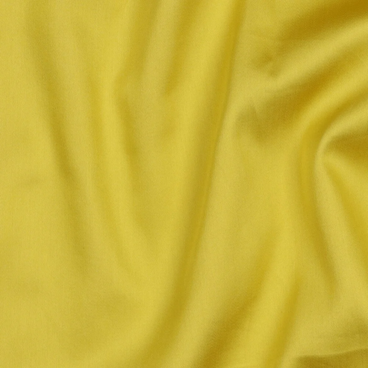 Baumwolle Satin  "Ida" Uni Senfgelb