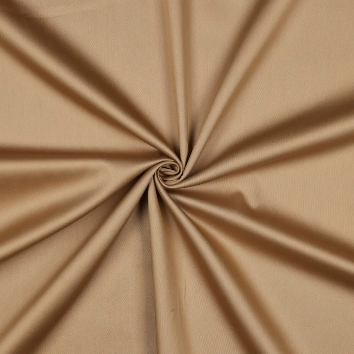 Baumwolle Satin  "Ida" Uni Zimt