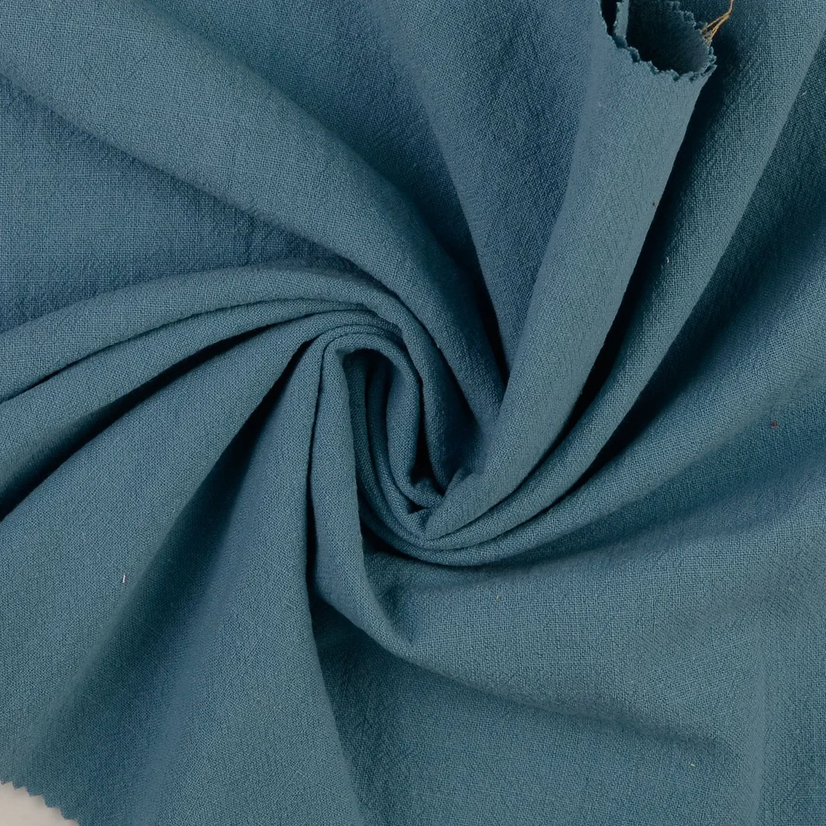 Baumwolle Vintage "Faith" Uni Bleu