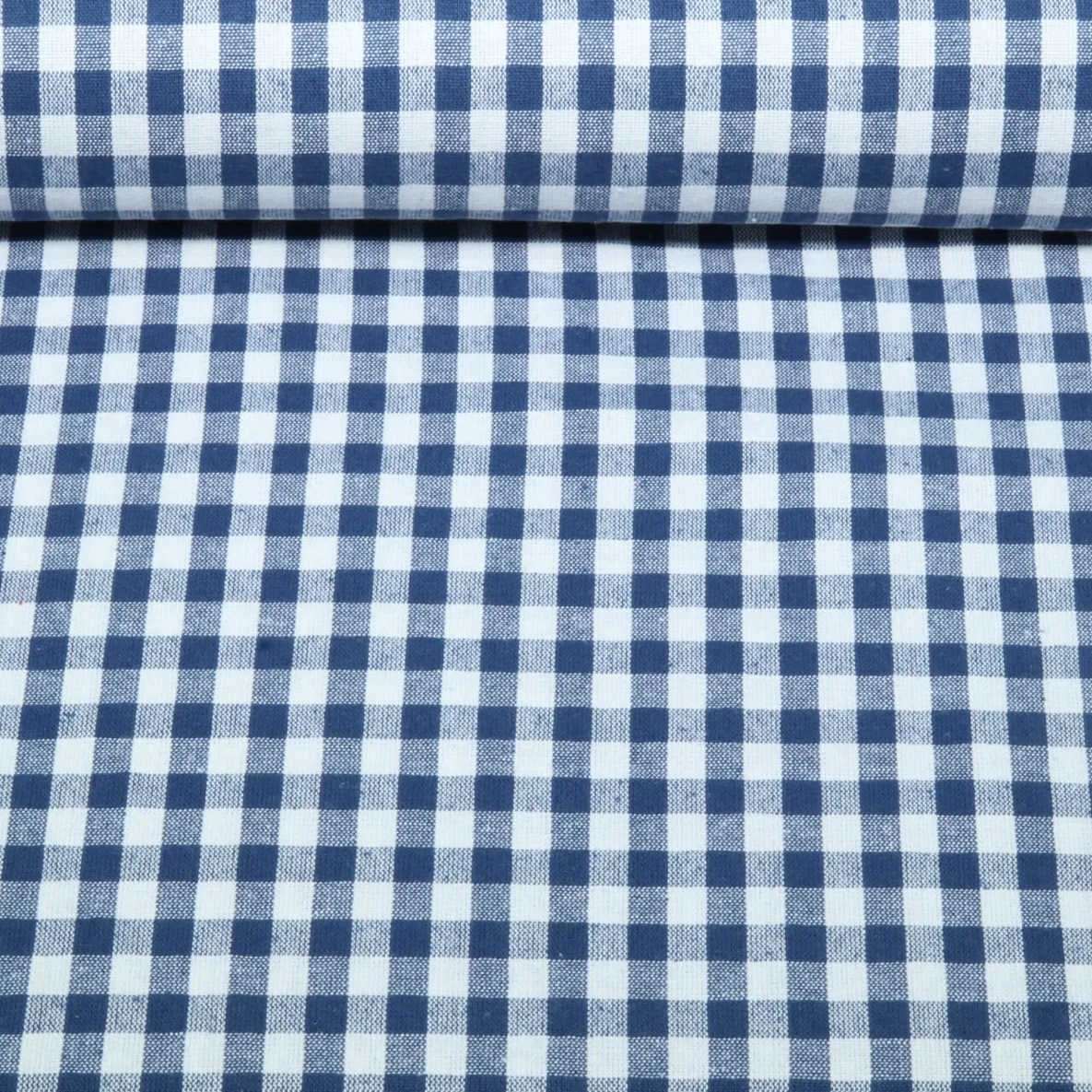 Baumwolle Webware Karo Marineblau