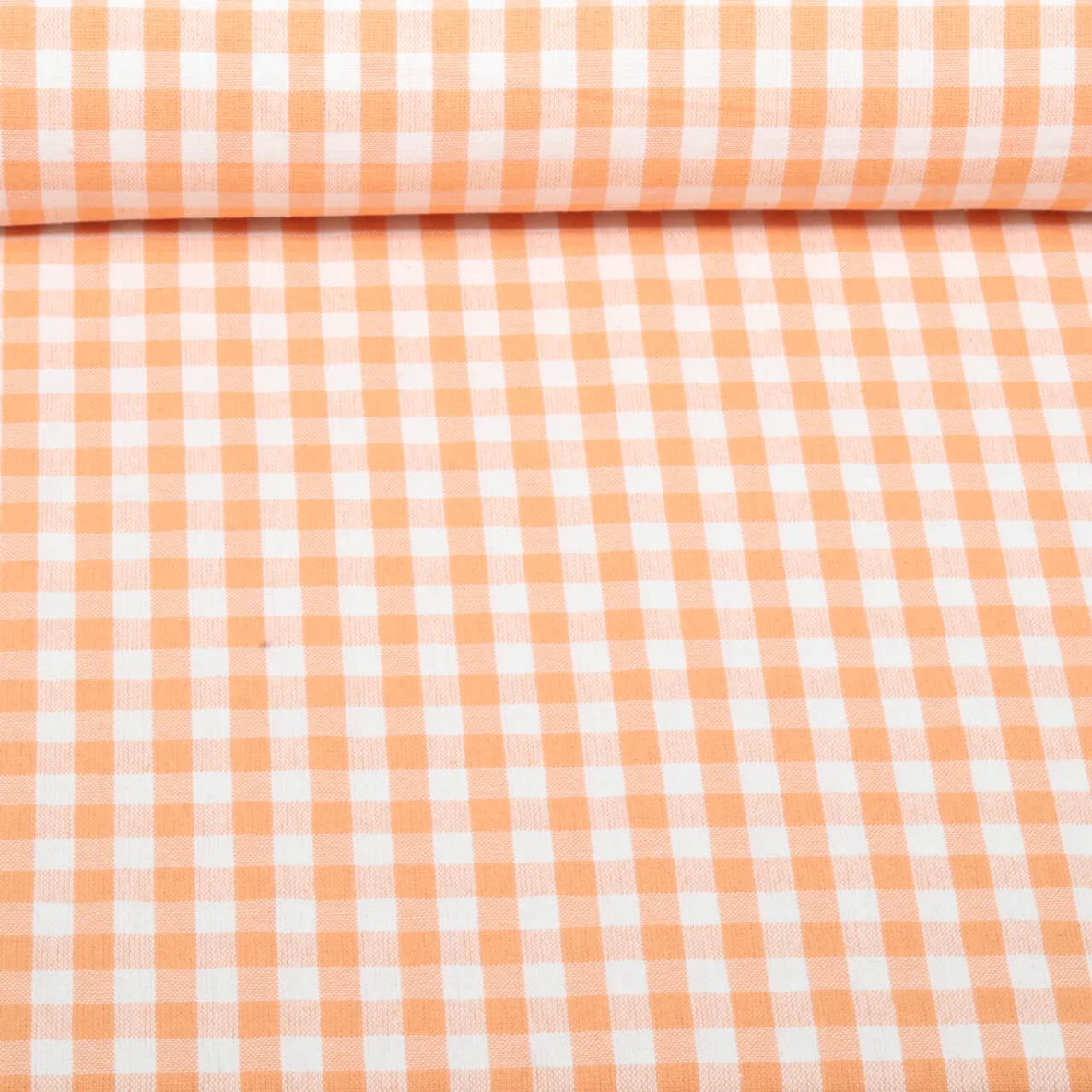 Baumwolle Webware Karo Orange