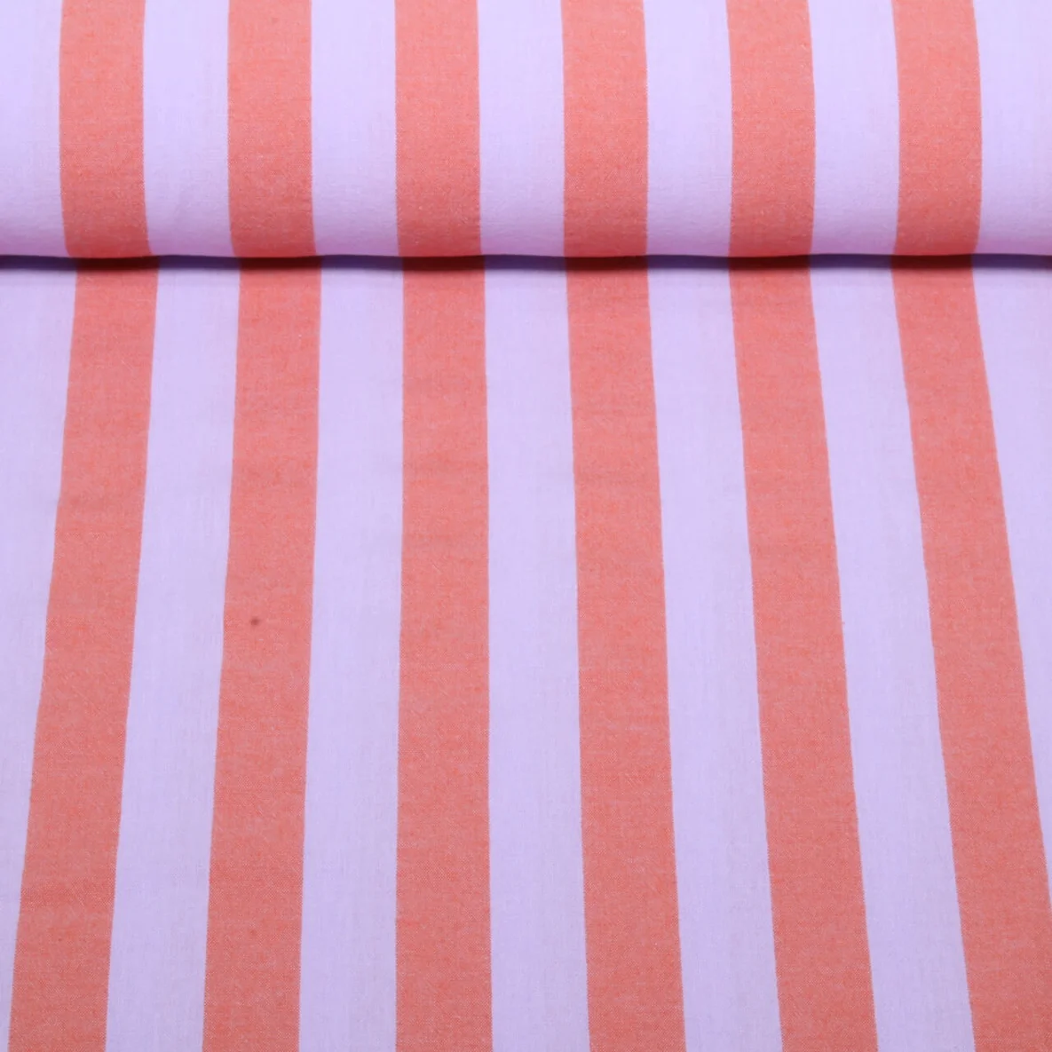 Baumwolle Webware Streifen Lavendel Orange