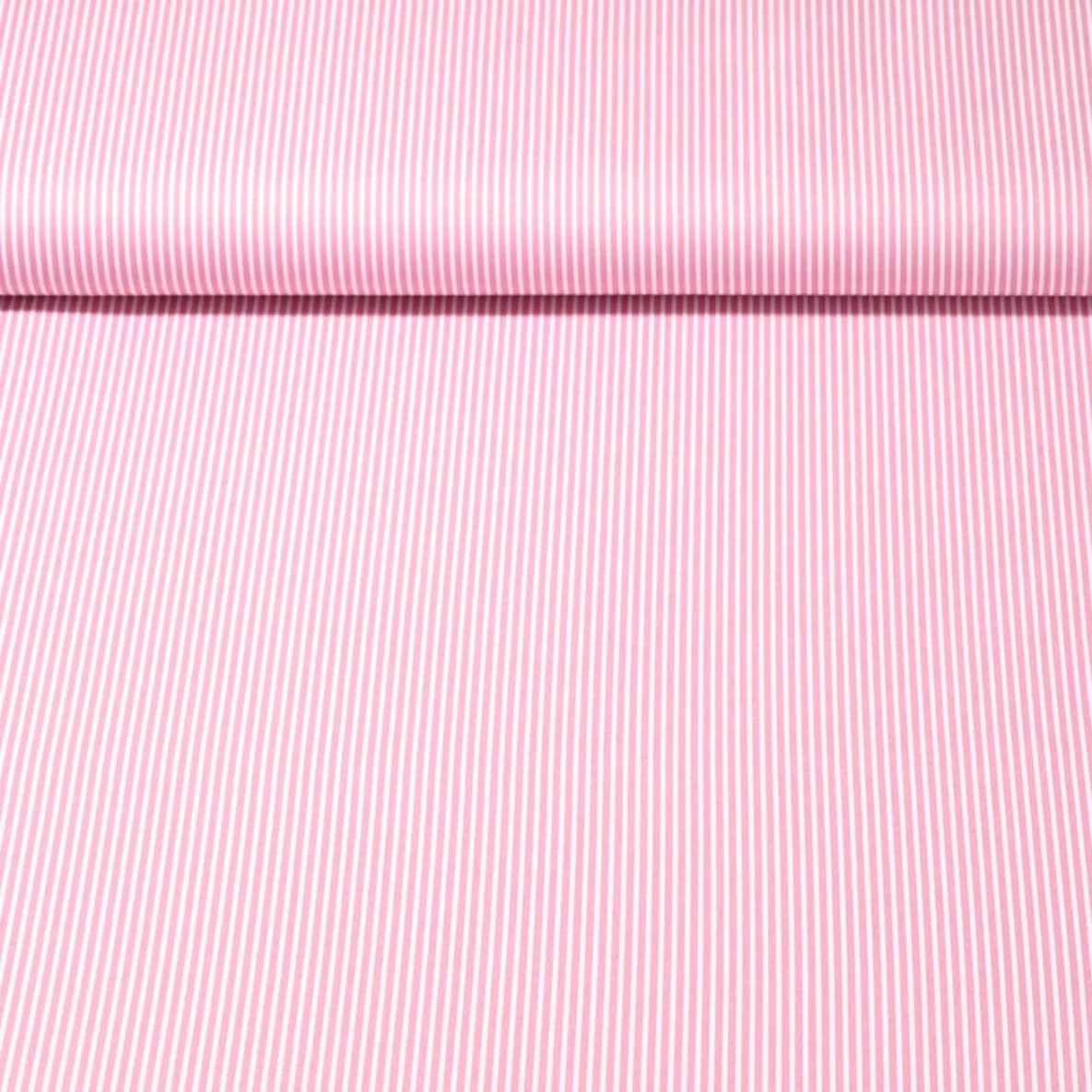 Baumwolle Webware "Susie" Streifen Altrosa