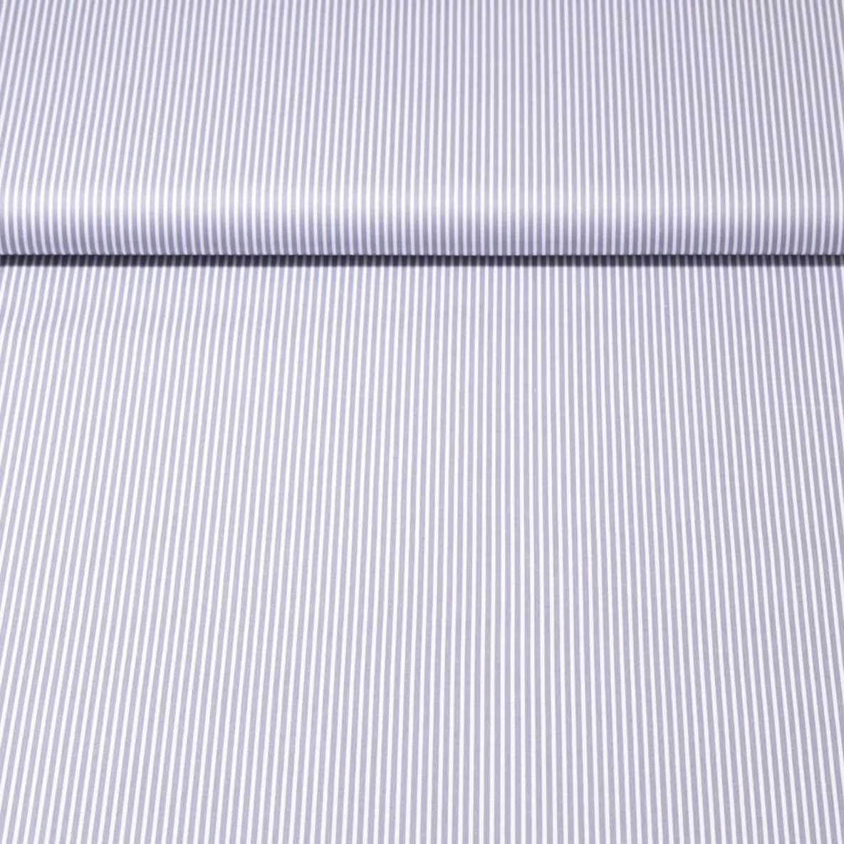 Baumwolle Webware "Susie" Streifen Grau