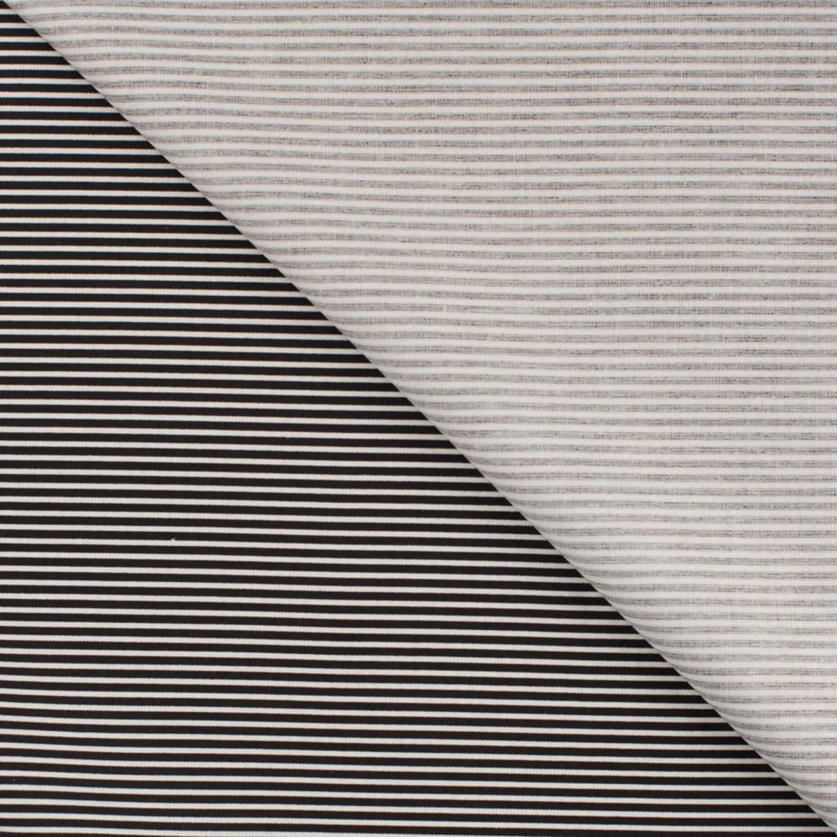Baumwolle Webware "Susie" Streifen Schwarz