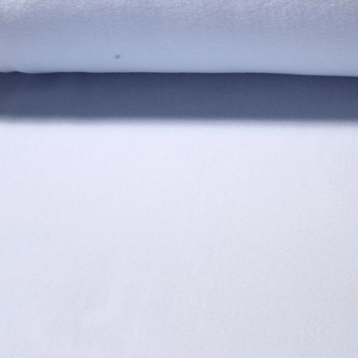 Baumwollfleece "Isa" Uni Babyblau