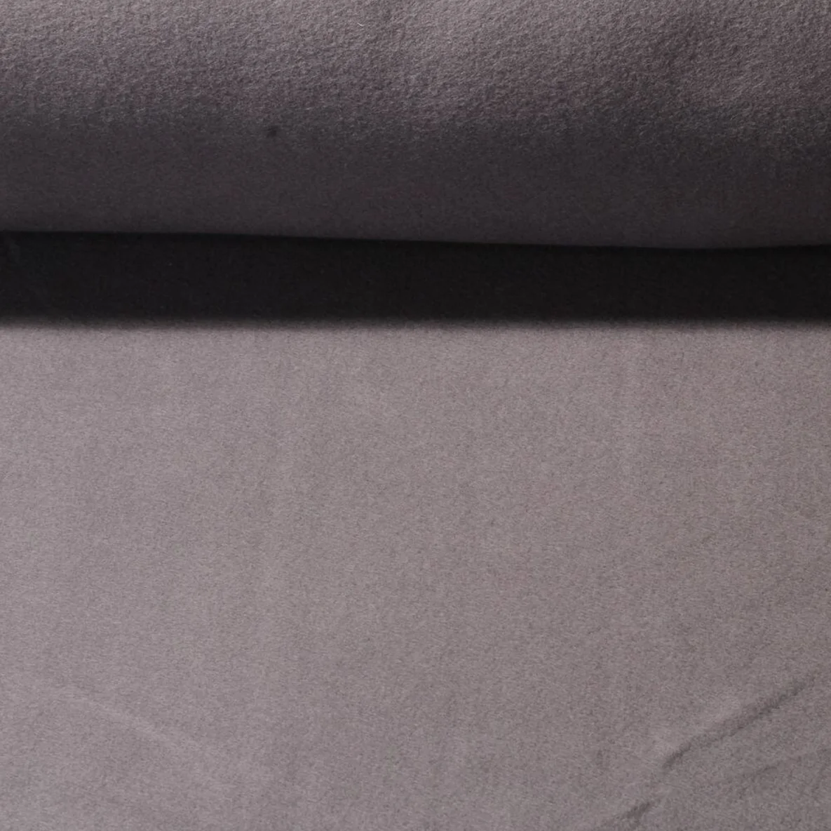 Baumwollfleece "Isa" Uni Dunkelgrau