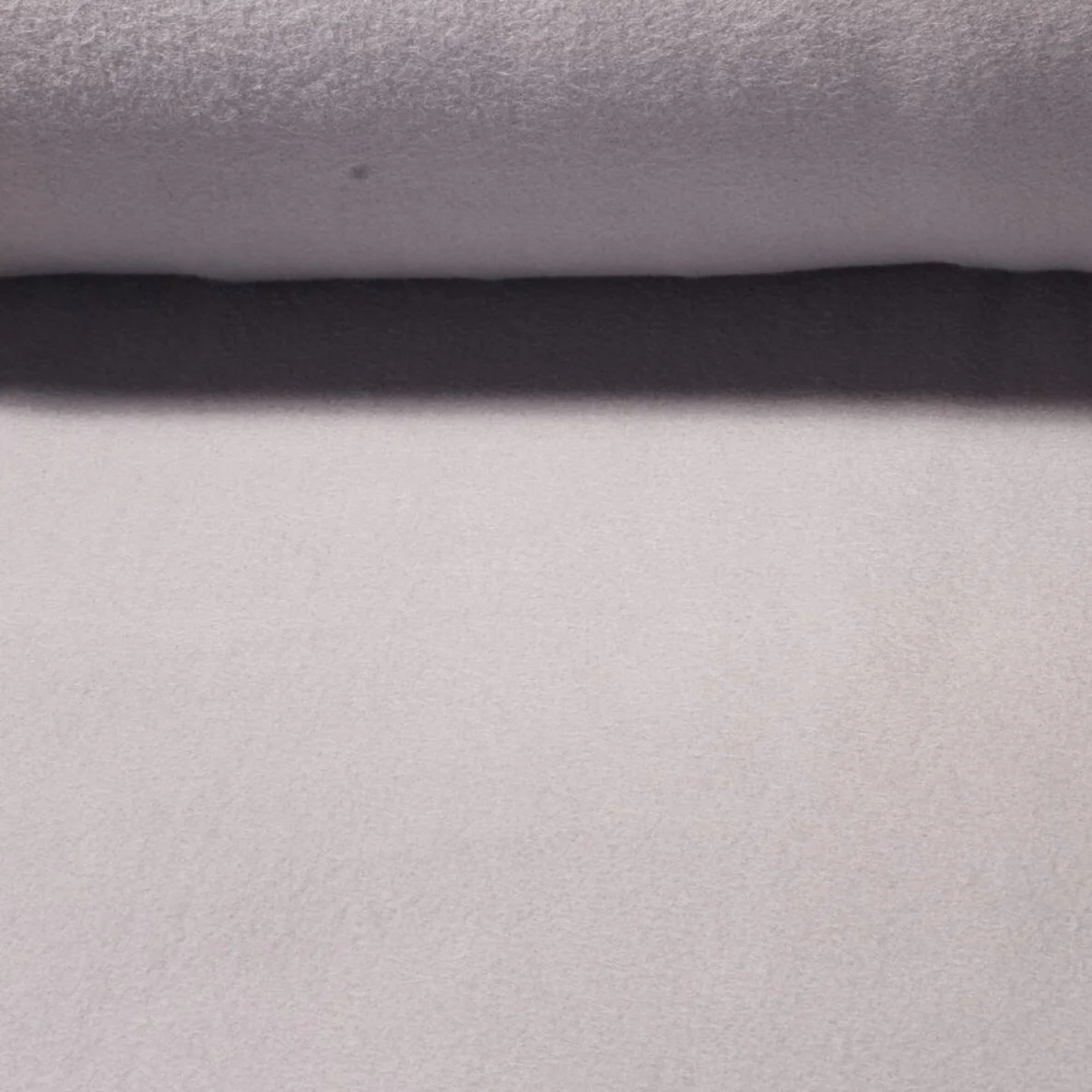 Baumwollfleece "Isa" Uni Grau