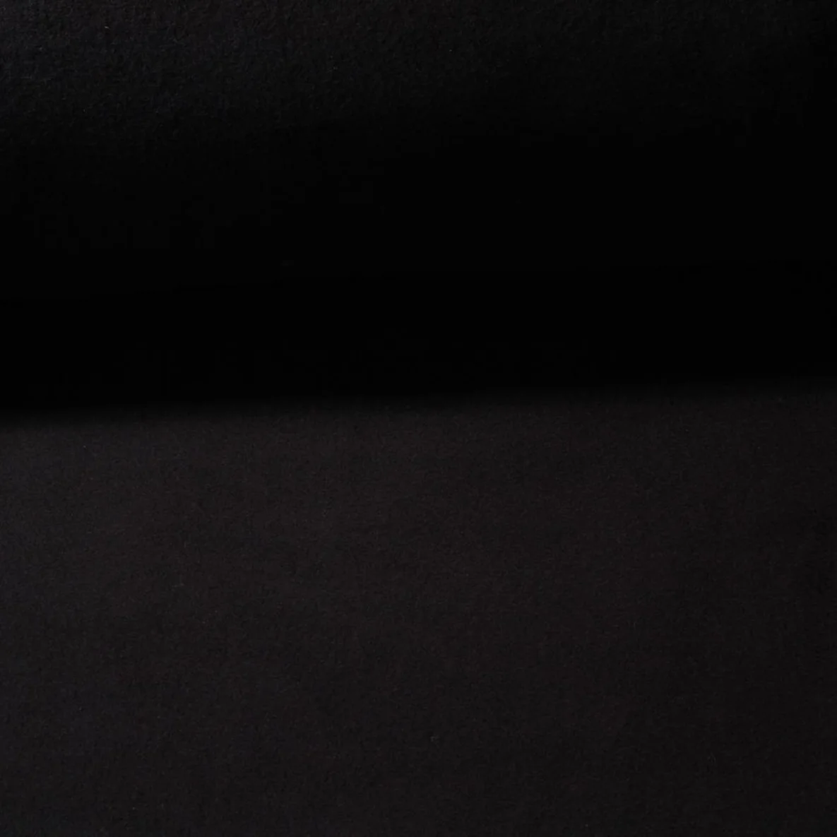 Baumwollfleece "Isa" Uni Schwarz