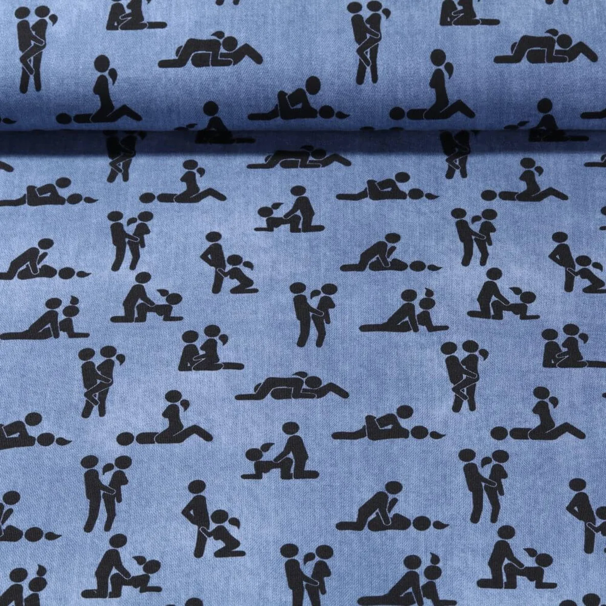 Baumwolljersey Kamasutra Jeansblau