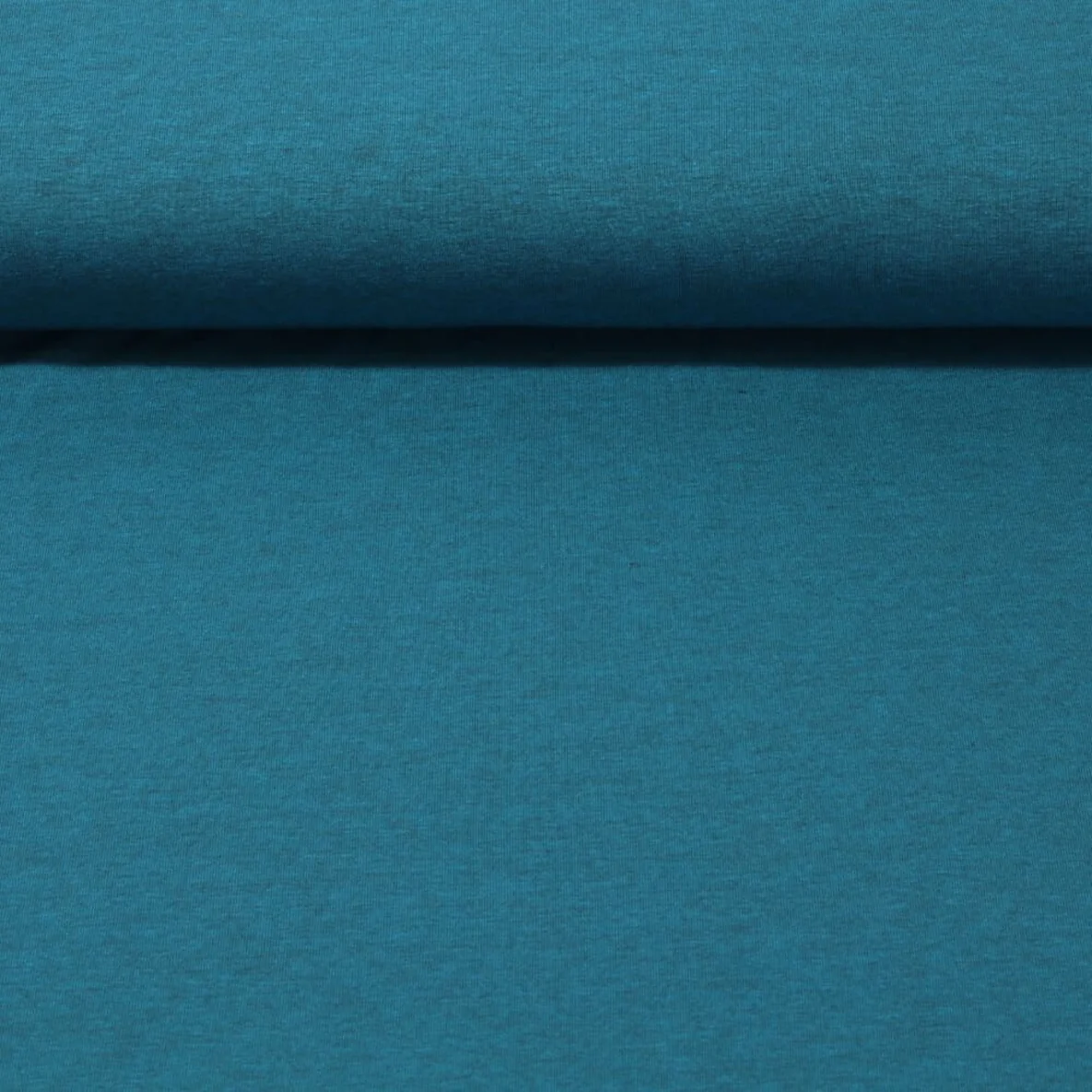 Baumwolljersey "Lana" Blau Schwarz Melange