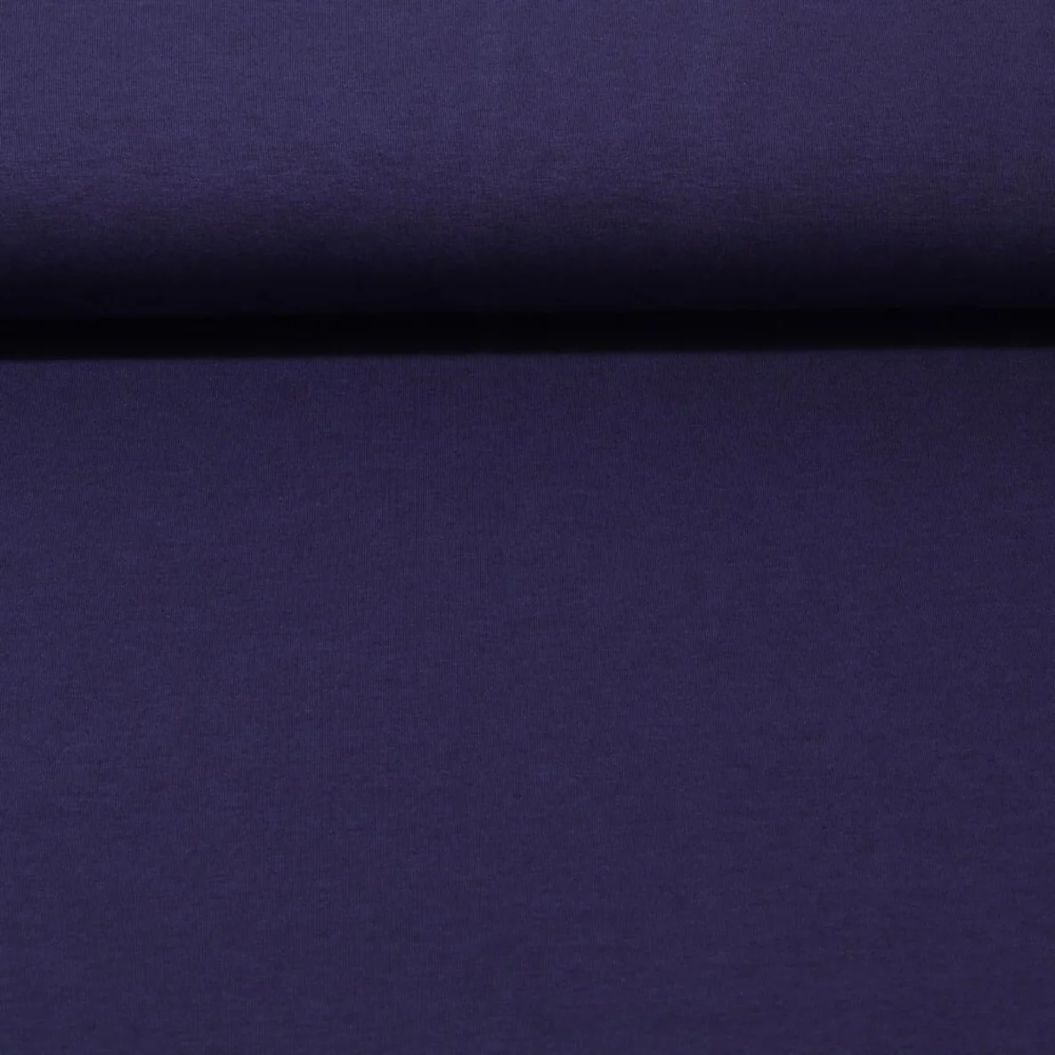 Baumwolljersey "Lana" Dunkellila Schwarz Melange